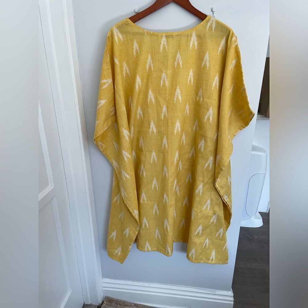 Womens size small butter yellow Kaftan kimono summer dress - Picture 2 of 6